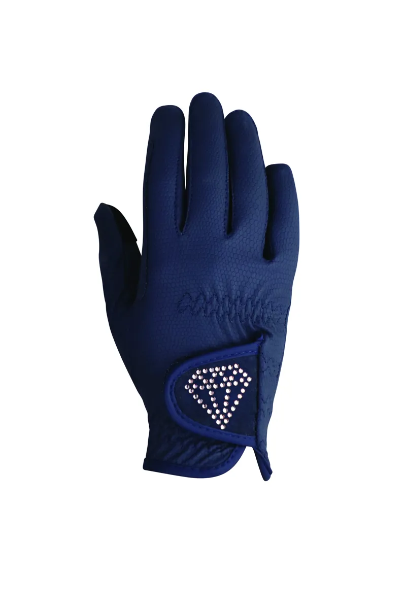 Hy Equestrian Cadiz Childrens Riding Gloves - Navy